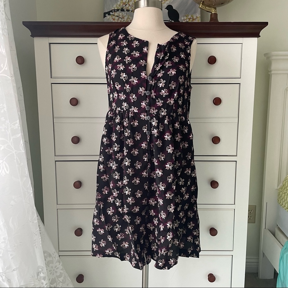 Vintage 90's  Rampage Button Up Babydoll Dress, Purple, Size 9